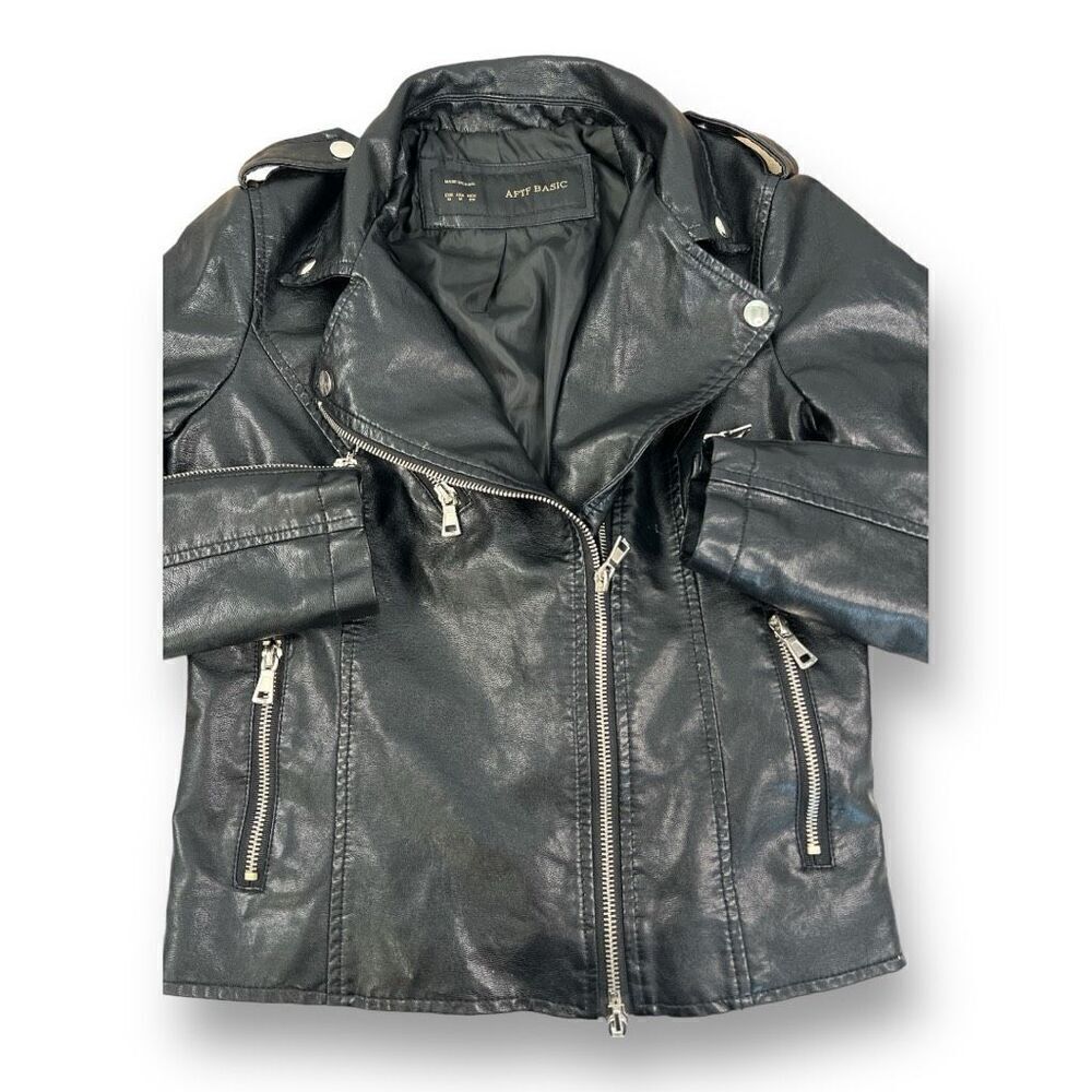 AFTF Basic Leather Jacket Size Medium - image 6